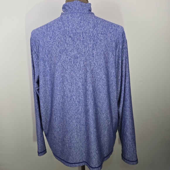 Kansas University KU Jayhawks Men's XXL Quarter Zip Performance Pullover Blue - Picture 3 of 7